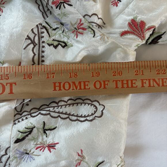 Keke Collection Women’s Jacket Coat Sz Large Floral Paisley Embroidery Accents - Picture 14 of 16